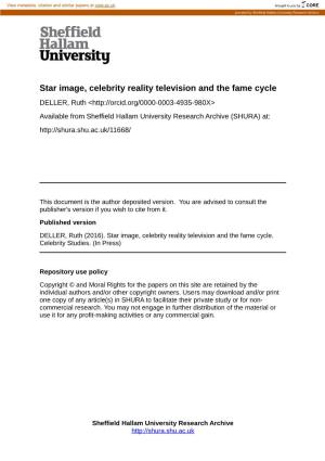 Star Image, Celebrity Reality Television and the Fame Cycle