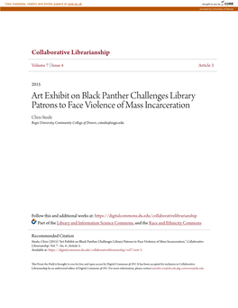 Art Exhibit on Black Panther Challenges Library Patrons to Face