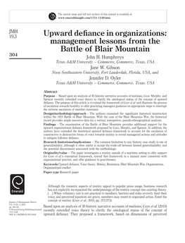 Upward Defiance in Organizations