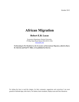 African Migration Robert E.B