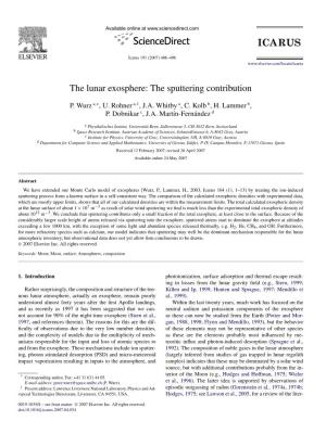 The Lunar Exosphere: the Sputtering Contribution