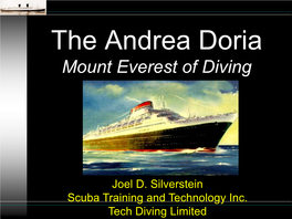 Andrea Doria Mount Everest of Diving