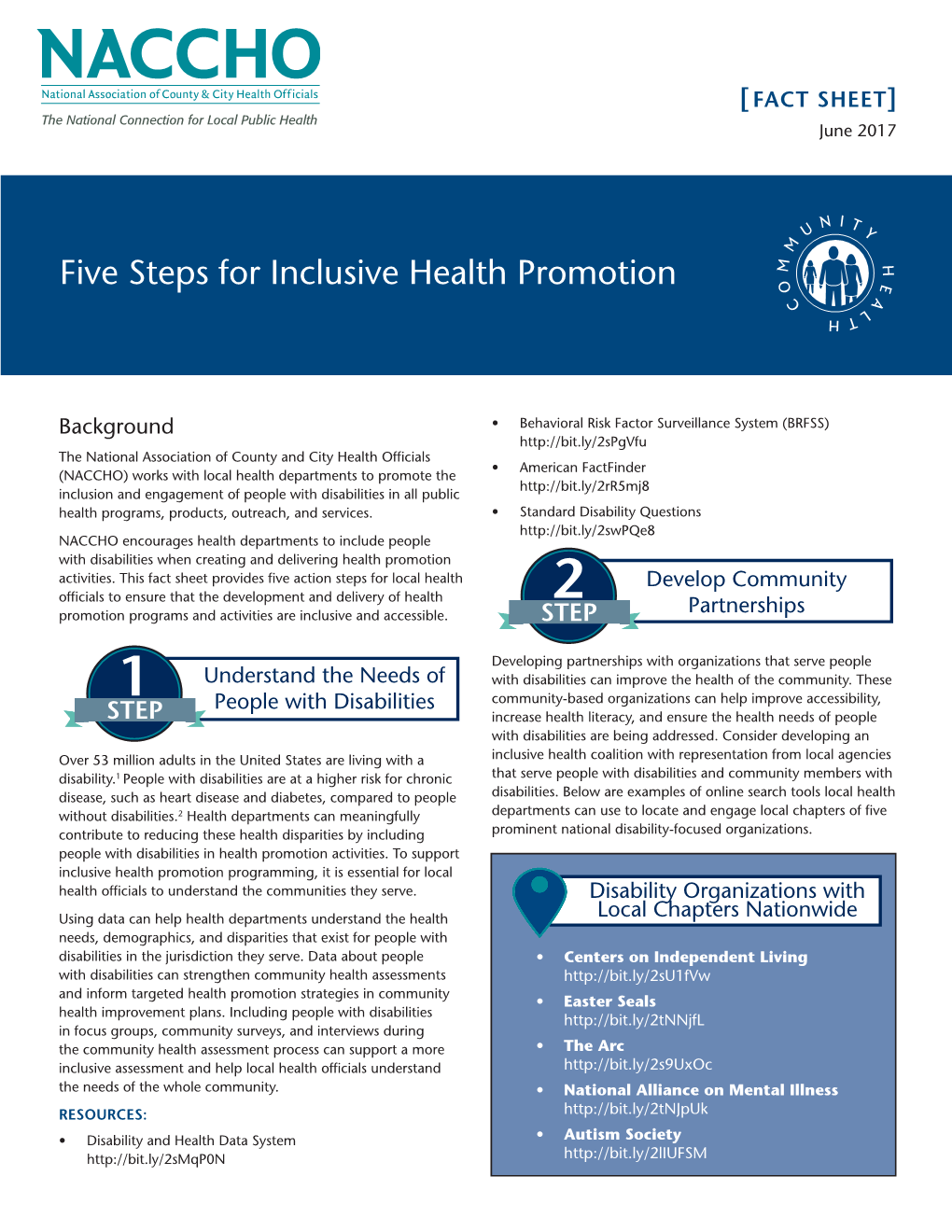 Five Steps for Inclusive Health Promotion