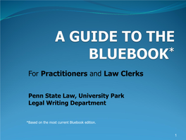 The Bluebook Made Easy