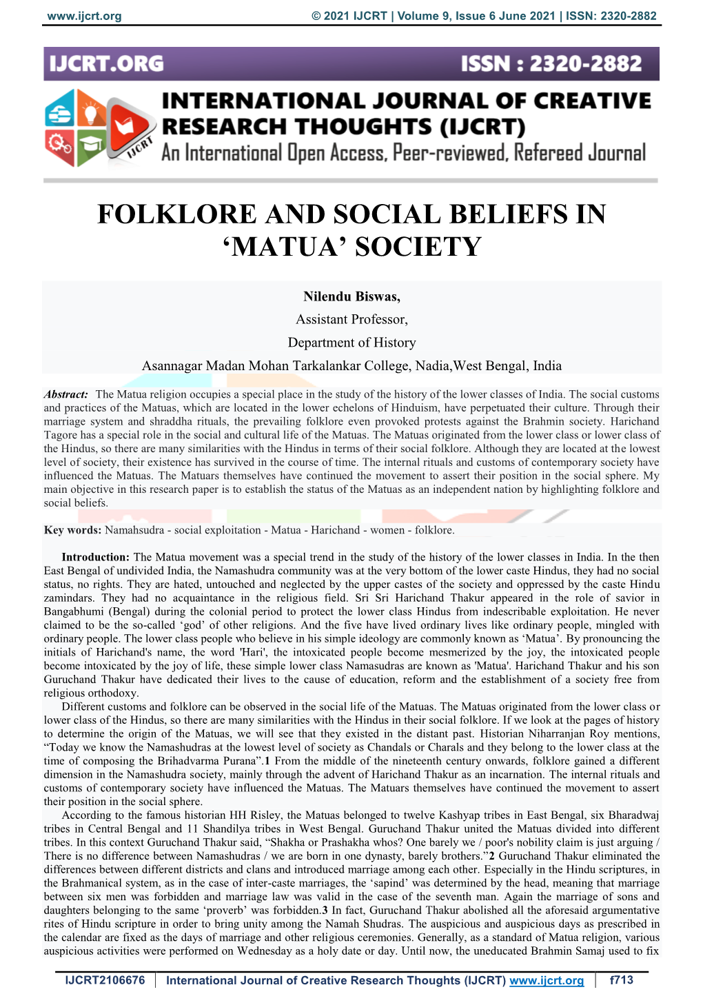 Matua’ Society