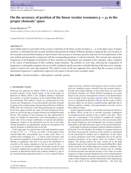 On the Accuracy of Position of the Linear Secular Resonance G − G5 in the Proper Elements’ Space