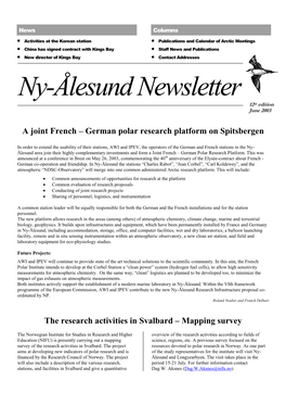 Ny-Ålesund Newsletter