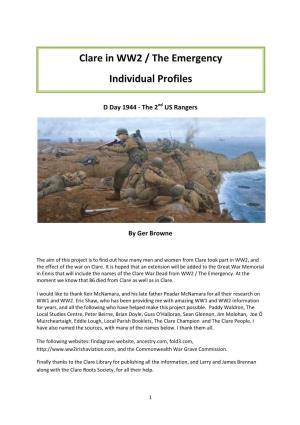 The Co Clare War Dead Individual Profiles WW2