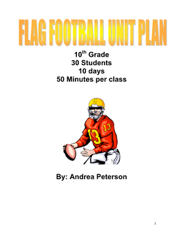 Flag Football Unit Plan