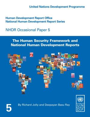 Human Security Framework and National Human Development Reports