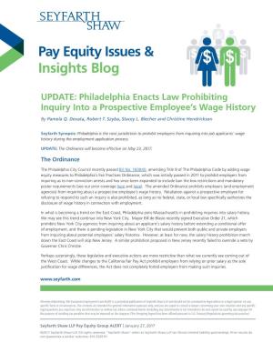 Pay Equity Issues & Insights Blog