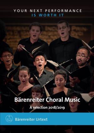 Bärenreiter Choral Music a Selection 2018/2019