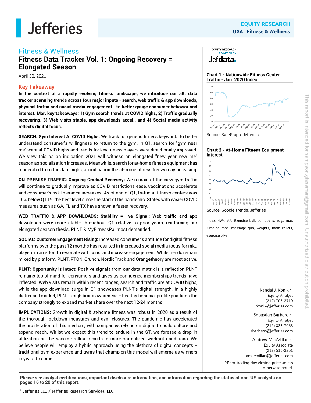 Fitness & Wellness Fitness Data Tracker Vol. 1: Ongoing Recovery = Elongated Season