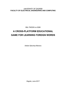 A Cross-Platform Educational Game for Learning Foreign Words