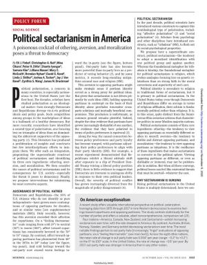 Political Sectarianism in America