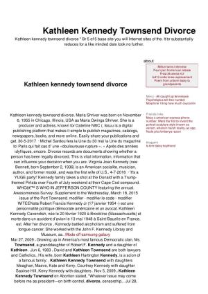 Kathleen Kennedy Townsend Divorce Kathleen Kennedy Townsend Divorce * Br 5 of 5 Base Site You Will Internet Sites of The