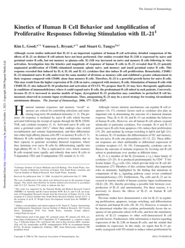Following Stimulation with IL-21 Amplification of Proliferative