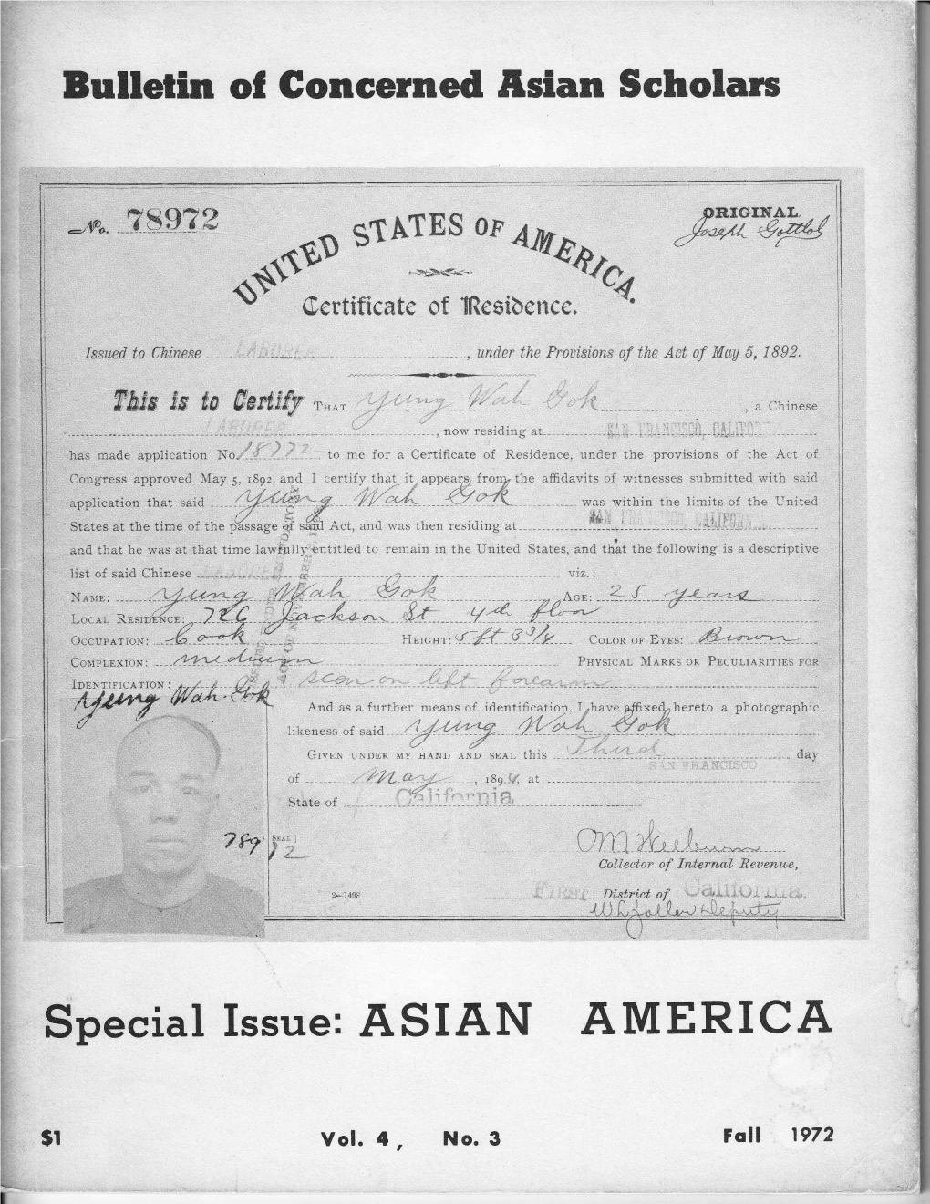 Special Issue: ASIAN AMERICA