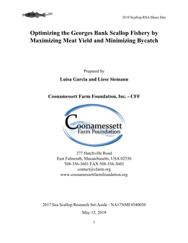 Optimizing the Georges Bank Scallop Fishery by Maximizing Meat Yield and Minimizing Bycatch