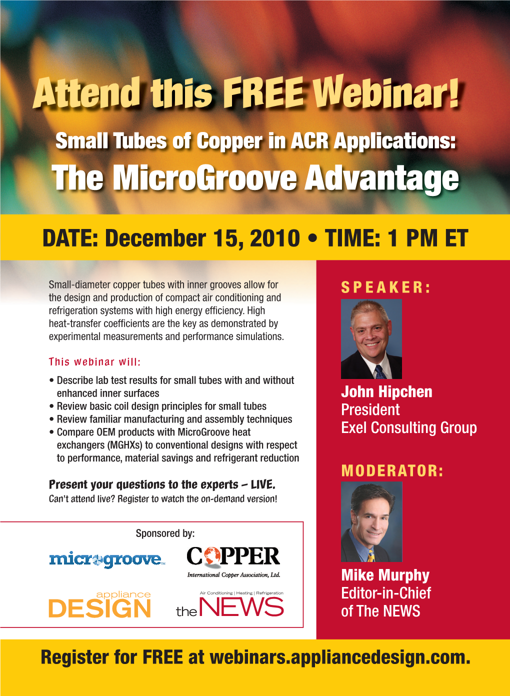 Attend This FREE Webinar! Small Tubes of Copper in ACR Applications: the Microgroove Advantage