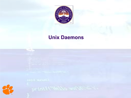 Unix Daemons/Inetd