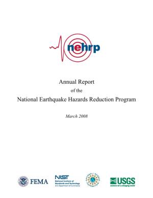 Annual Report of the National Earthquake Hazards Reduction Program