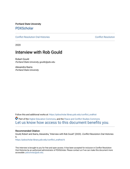 Interview with Rob Gould