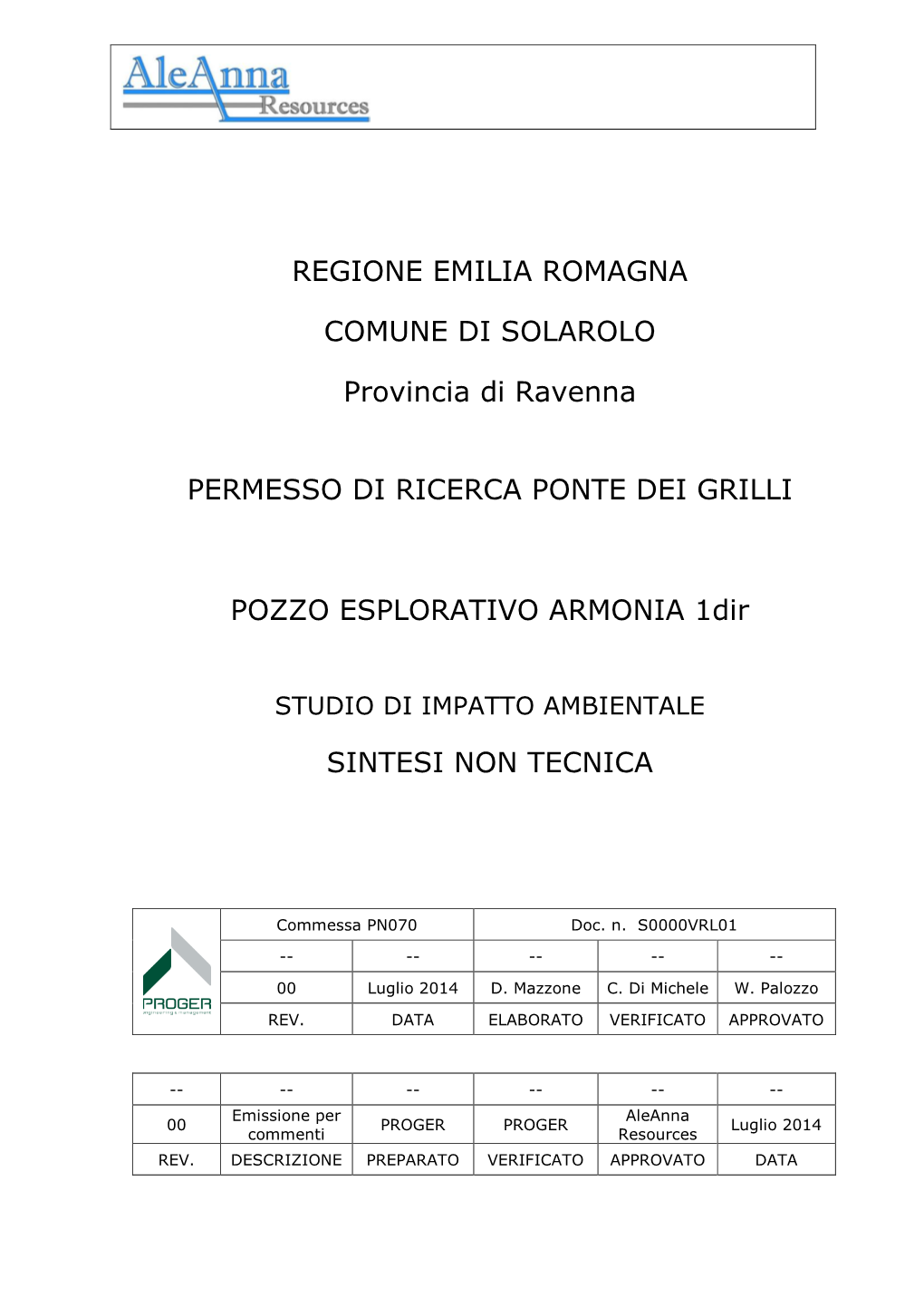 REGIONE EMILIA ROMAGNA COMUNE DI SOLAROLO Provincia