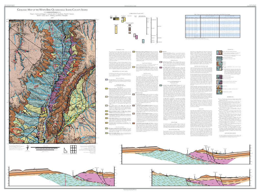 Geologic Map of the White Bird Quadrangle, Idaho County, Idaho