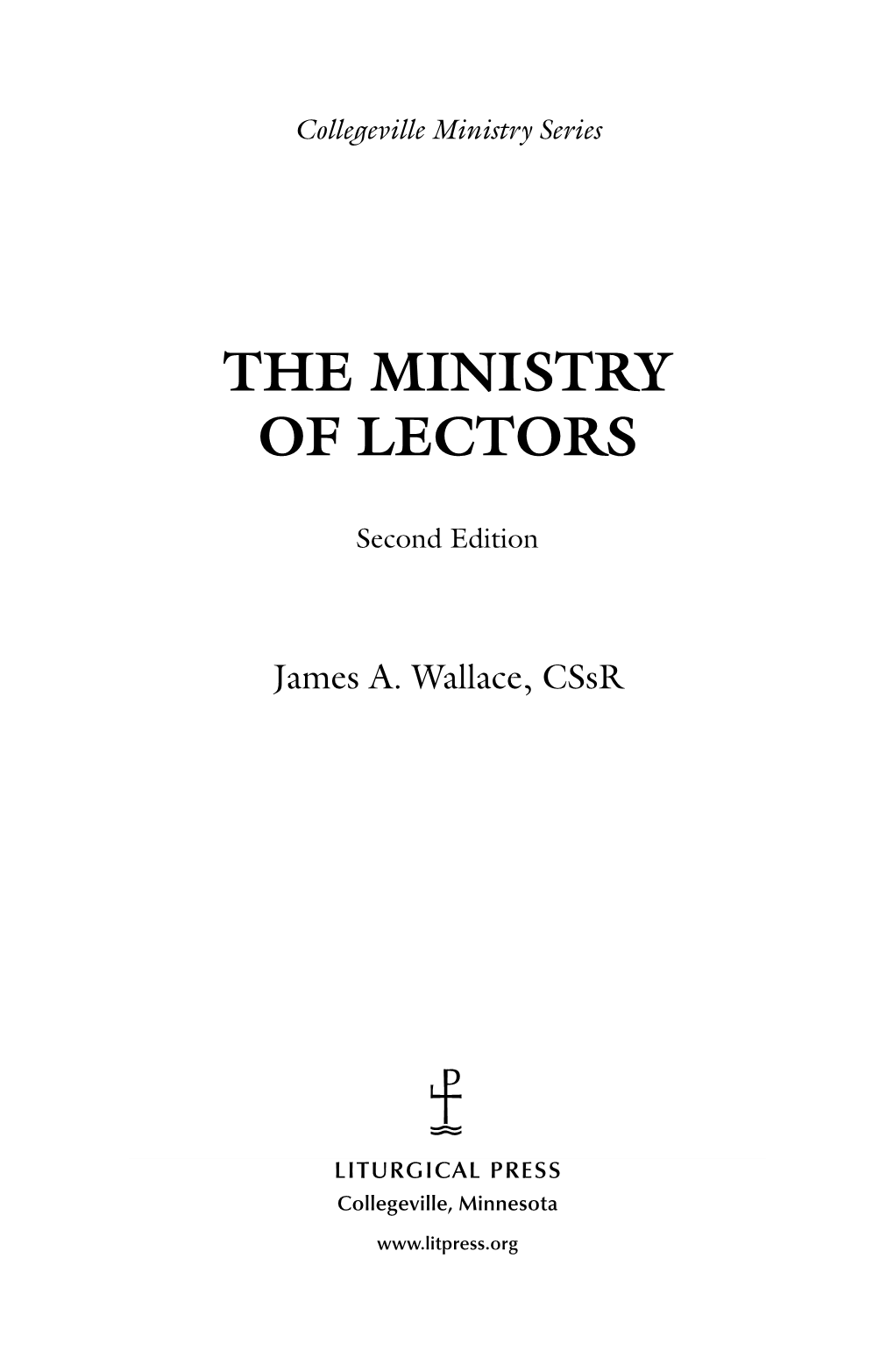 The Ministry of Lectors