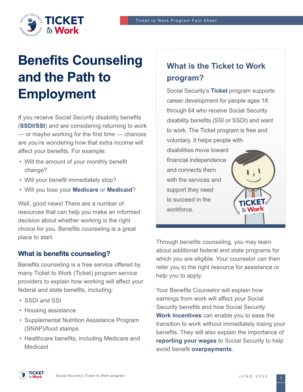 Benefits Counseling and the Path to Employment