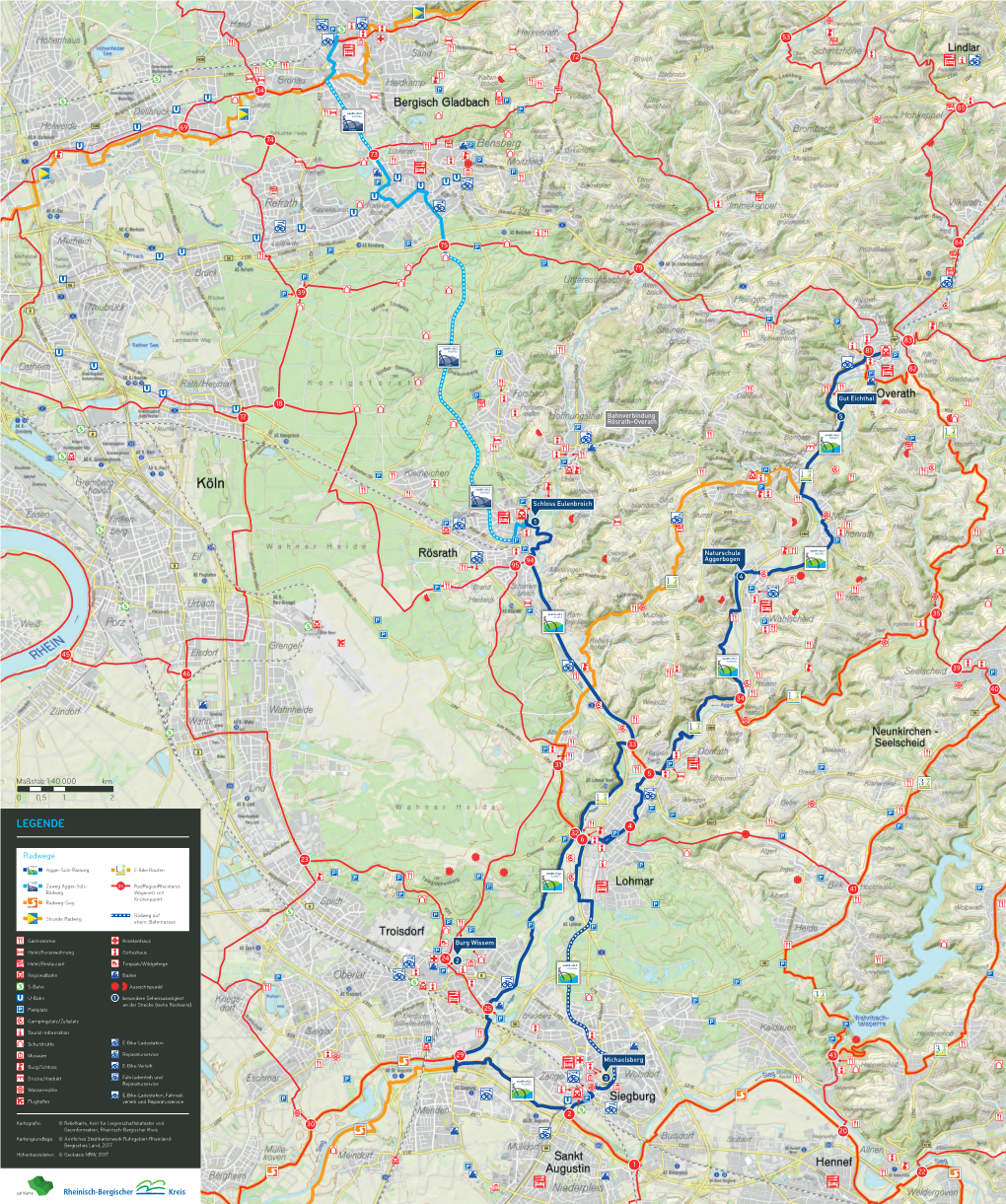 Agger-Sülz-Radweg E-Bike Routen