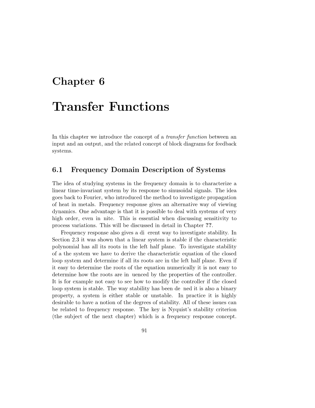 Transfer Functions