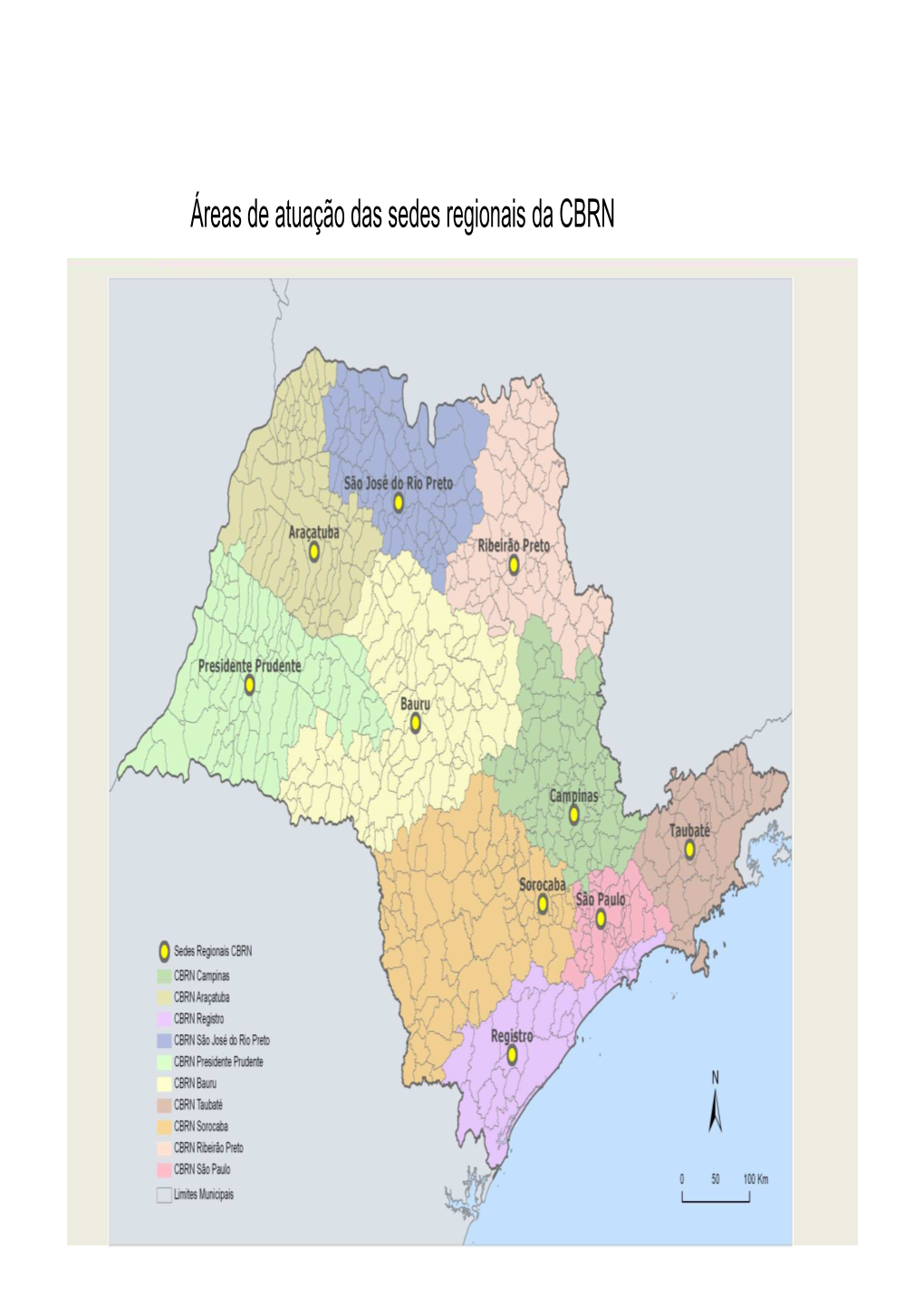 Abrangência Dos Núcleos Regionais - CBRN