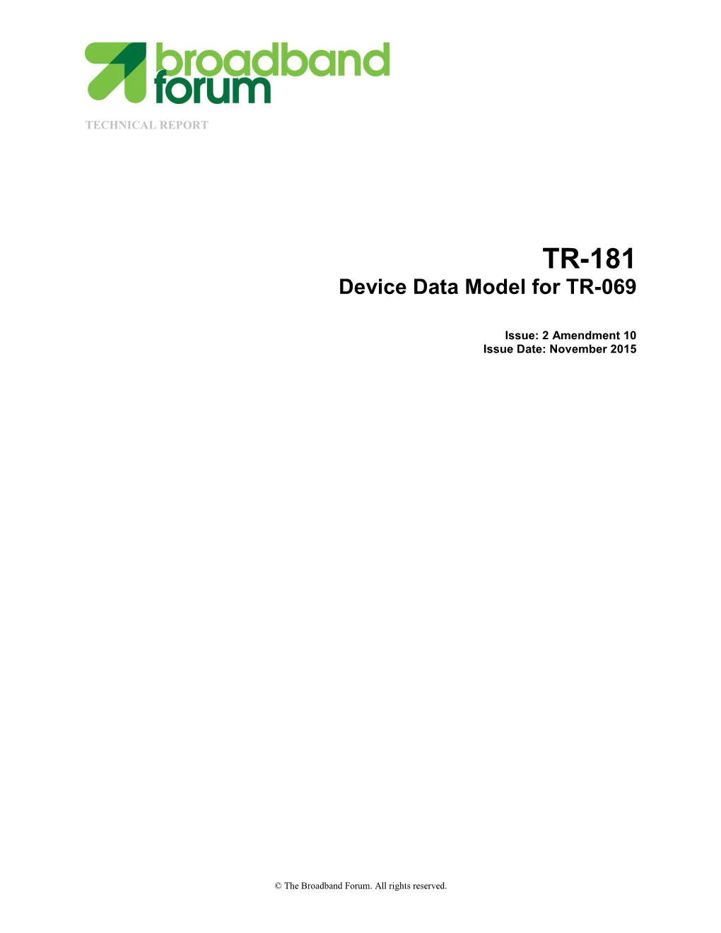 Device Data Model for TR-069