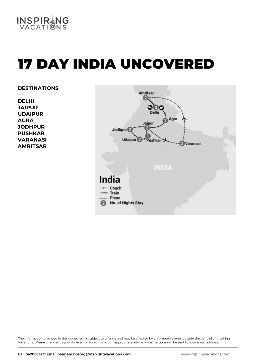 17 Day India Uncovered