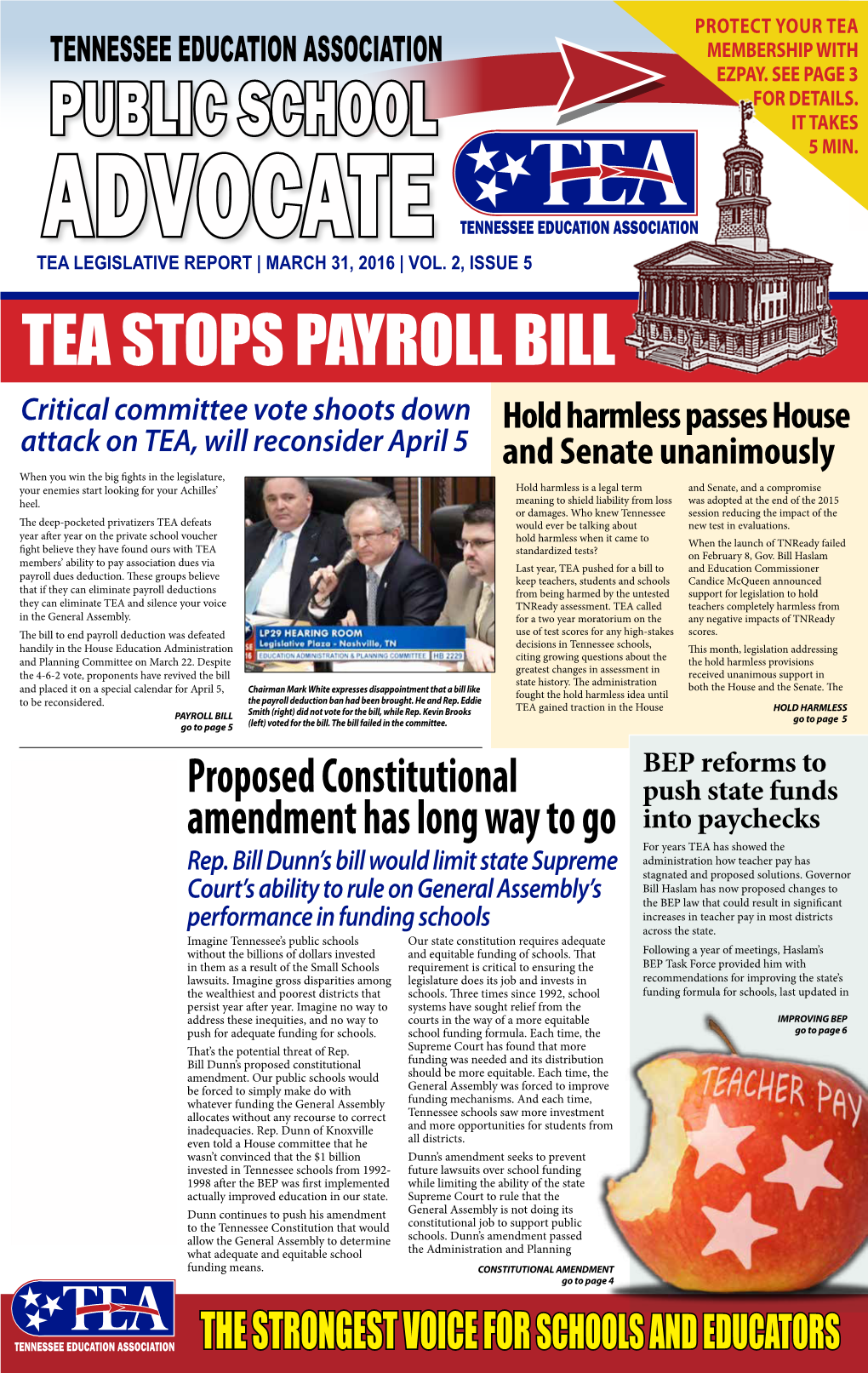 Tea Stops Payroll Bill