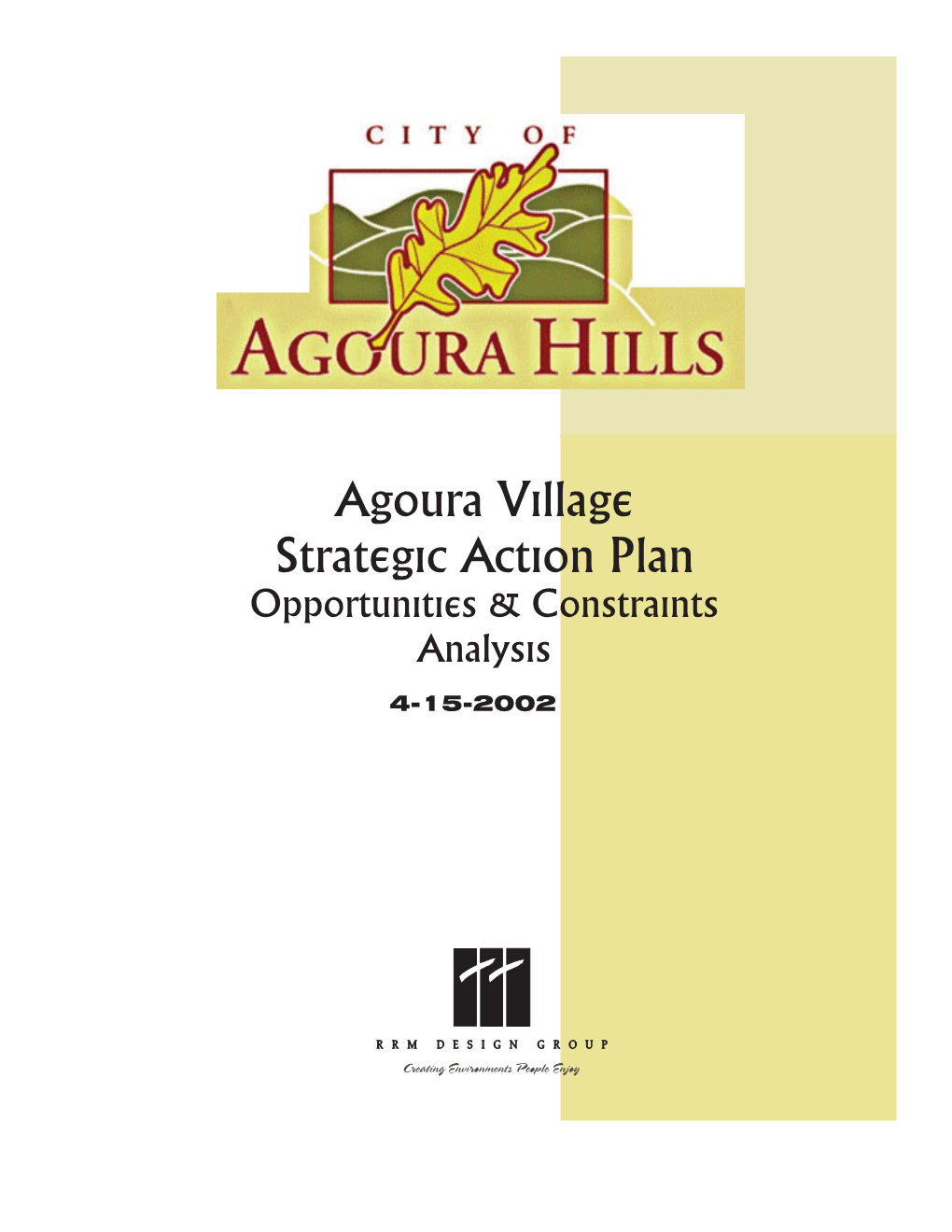 Agoura Village Strategic Action Plan Opportunities & Constraints Analysis