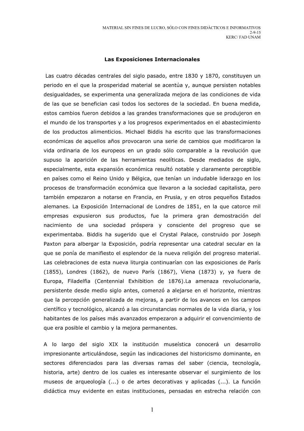 Las Cuatro Décadas Centrales Del Siglo Pasado, Entre 1830 Y 1870