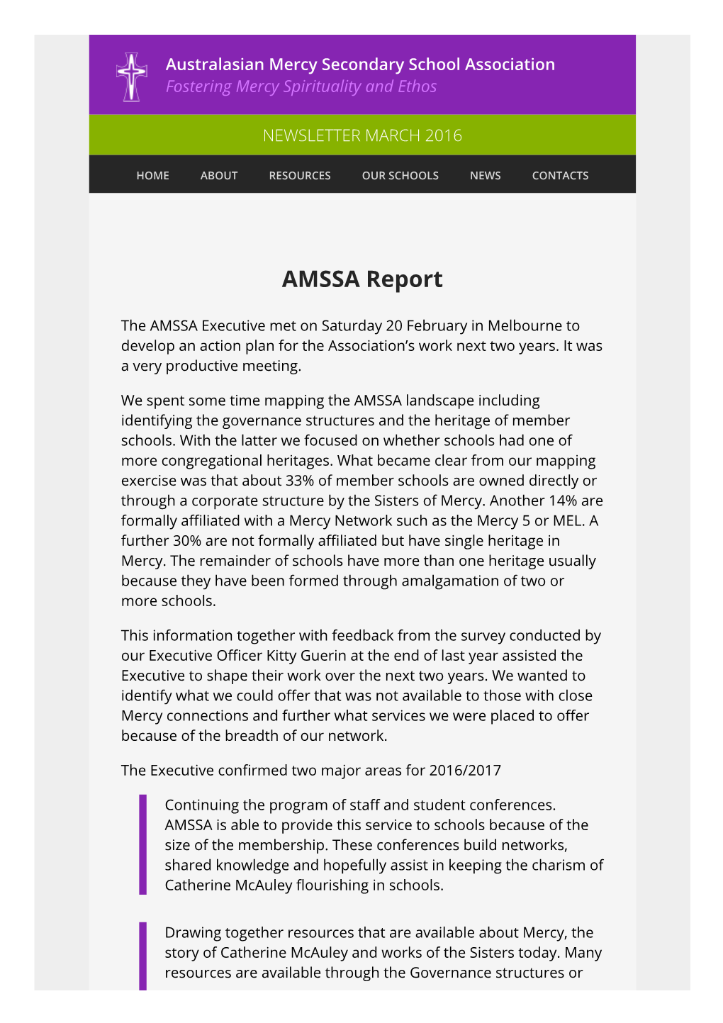 AMSSA Newsletter