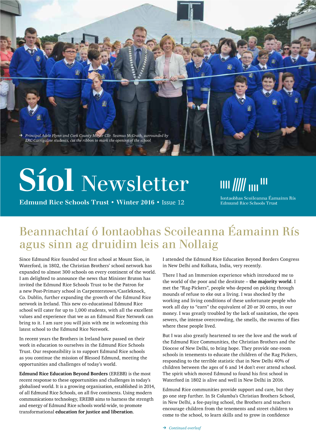 Síol Newsletter Edmund Rice Schools Trust • Winter 2016 • Issue 12