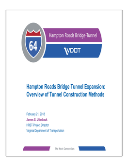 Overview of Tunnel Construction Methods