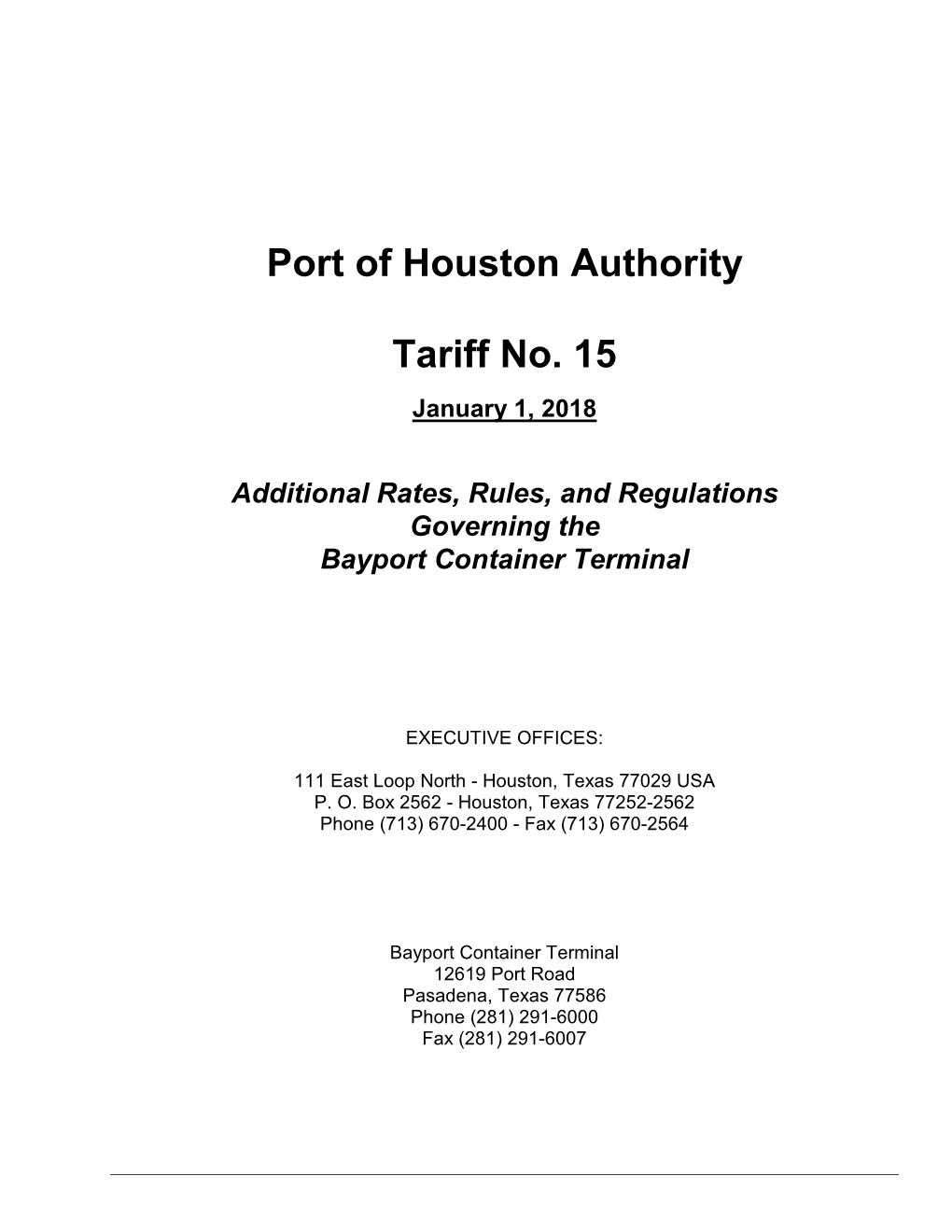 Port of Houston Authority