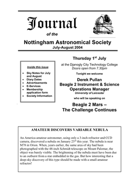 The Nottingham Astronomical Society: E – SERVICES