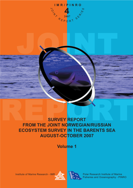 IMR/PINRO 4/2007 the Fifth Joint Ecosystem Survey (PDF)