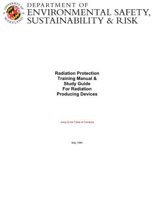 Radiation Protection Training Manual & Study Guide for Radiation
