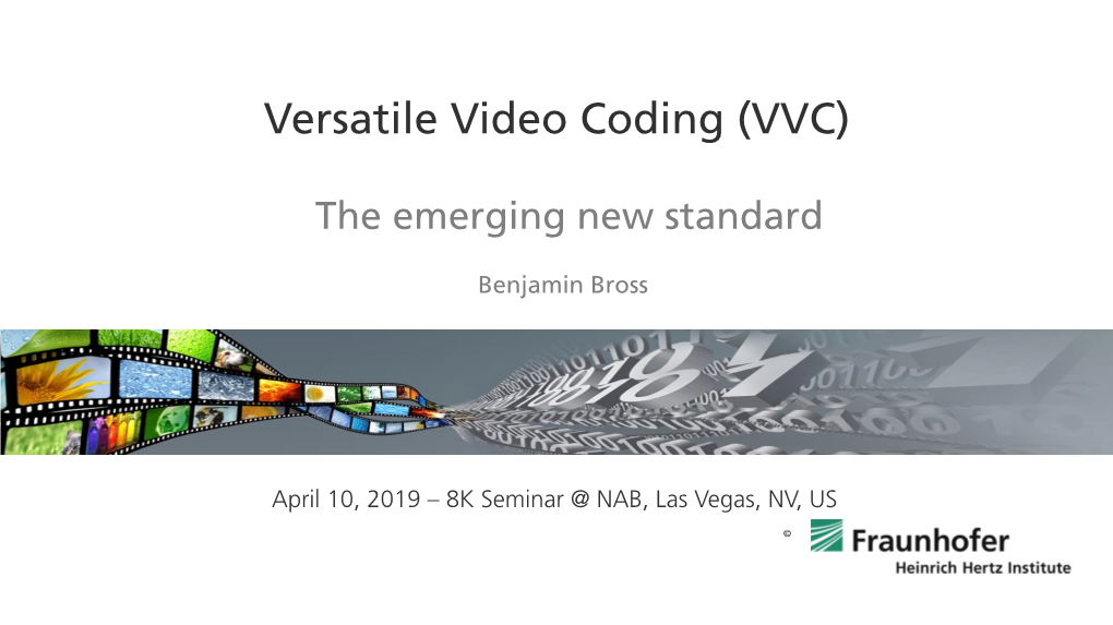 Versatile Video Coding (VVC)