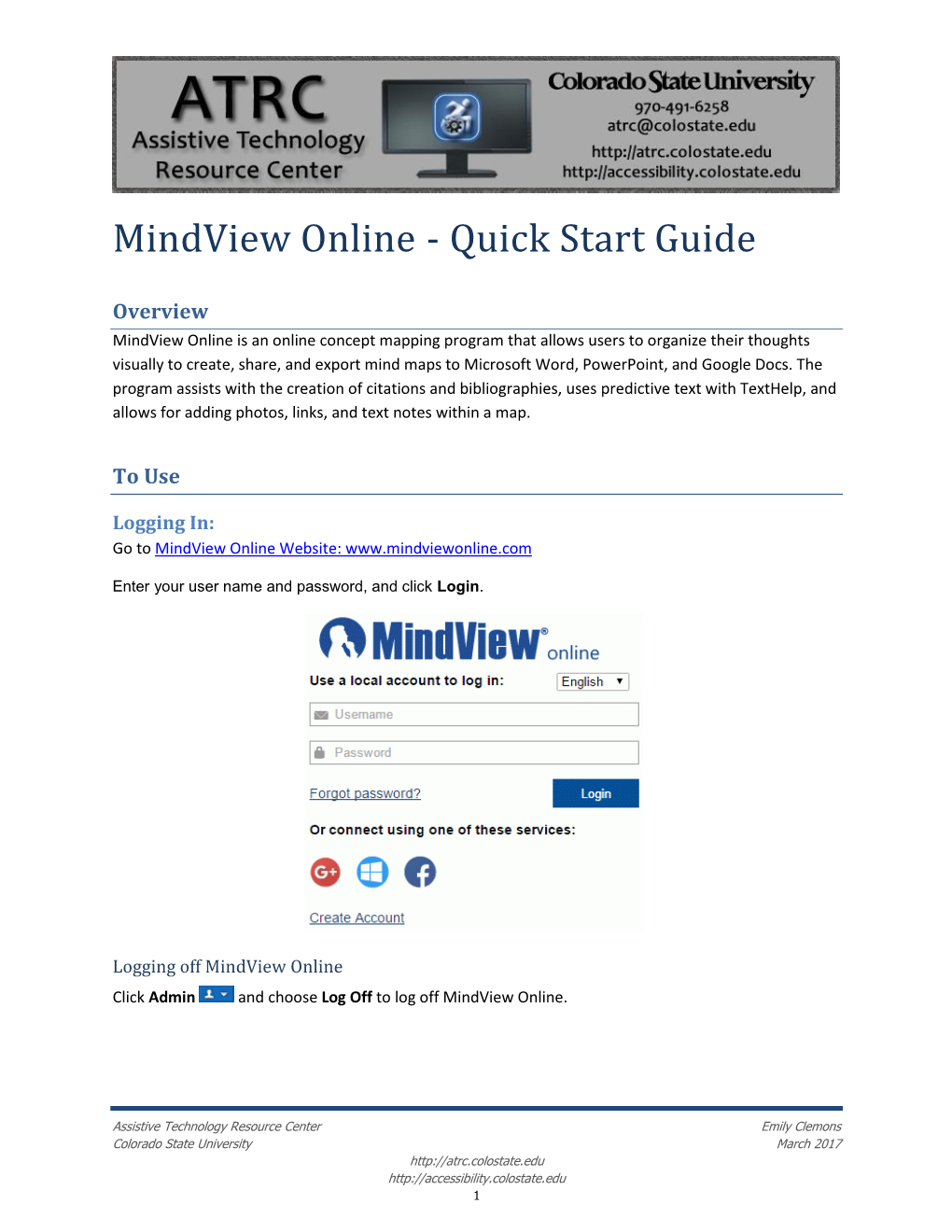 Mindview Online - Quick Start Guide