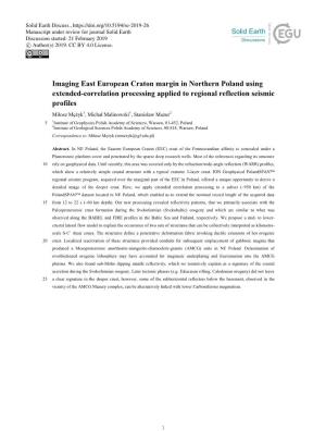 Imaging East European Craton Margin in Northern Poland Using Extended