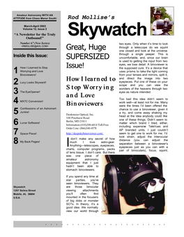 Skywatch Number 67 (New Series) : Two Eyes